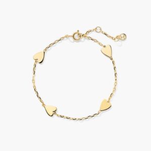 Amora Heart Chain Gold Bracelet by Mohzevar