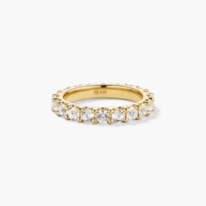 Gold-Plated Eternity Band with Round Stones
