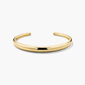 Polished Open Gold Cuff Bracelet