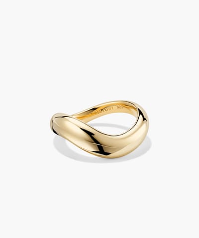 Aurora Sculpted Gold Band