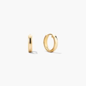 Gold Pavé Crystal Huggie Earrings