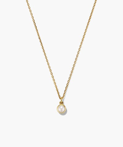 Mohzevar Classic Pearl Pendant Necklace – Timeless Grace in Gold