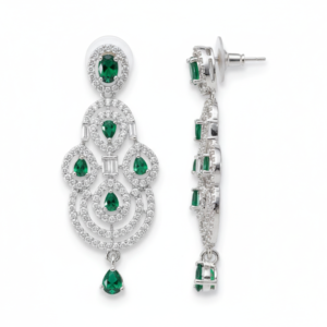 Emerald Aura Chandelier Earrings