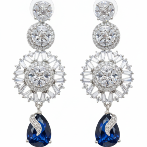 Sapphire Radiance Drop Earrings
