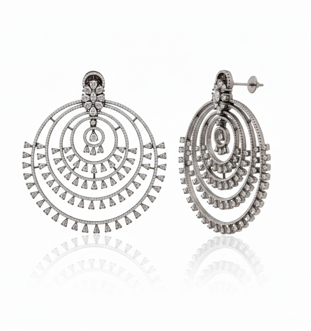 Spirale Royale Statement Earrings - Image 3