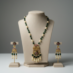 Majestic Temple Floral Necklace Set