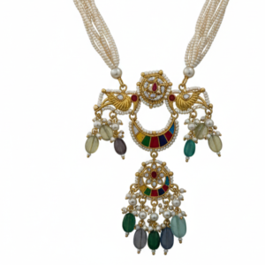 Royal Multicolor Pearl Pendant Necklace Set