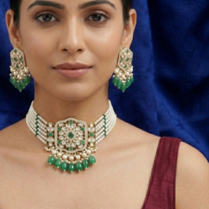 Emerald Royale Pearl Heritage Necklace Set