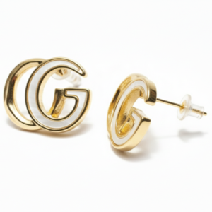 Curve Monogram Studs