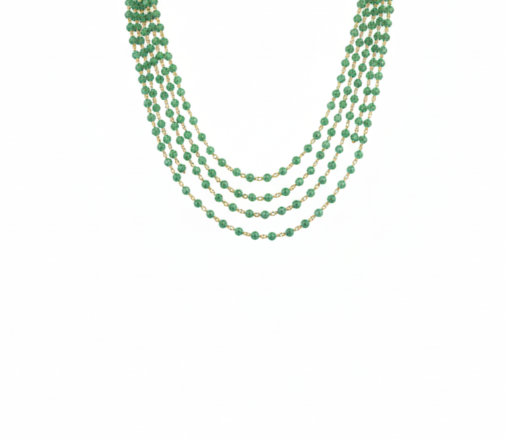 Emerald Mist Multi-Strand Necklace - Image 3