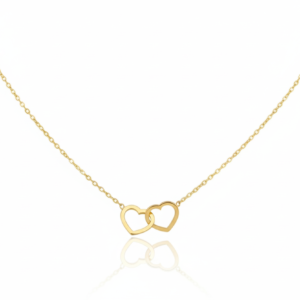 Twin Heart Embrace Necklace