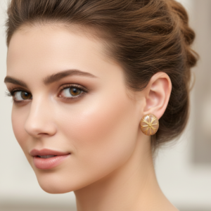 Enamel Oval Stud Earrings