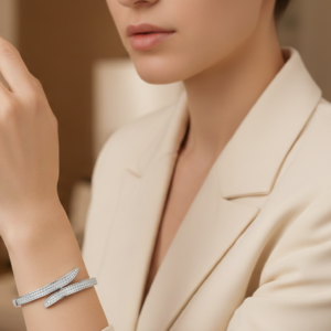 Silver Bypass Bangle