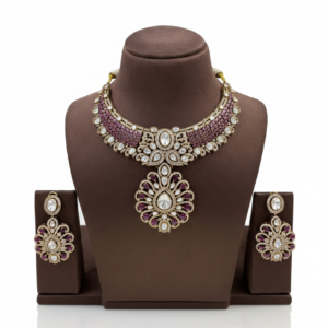 Royal Ruby Kundan Choker Necklace Set