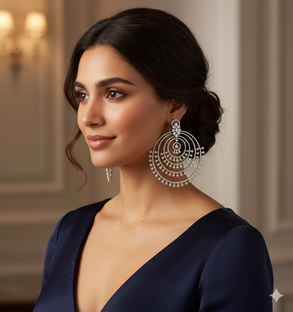 Spirale Royale Statement Earrings - Image 2