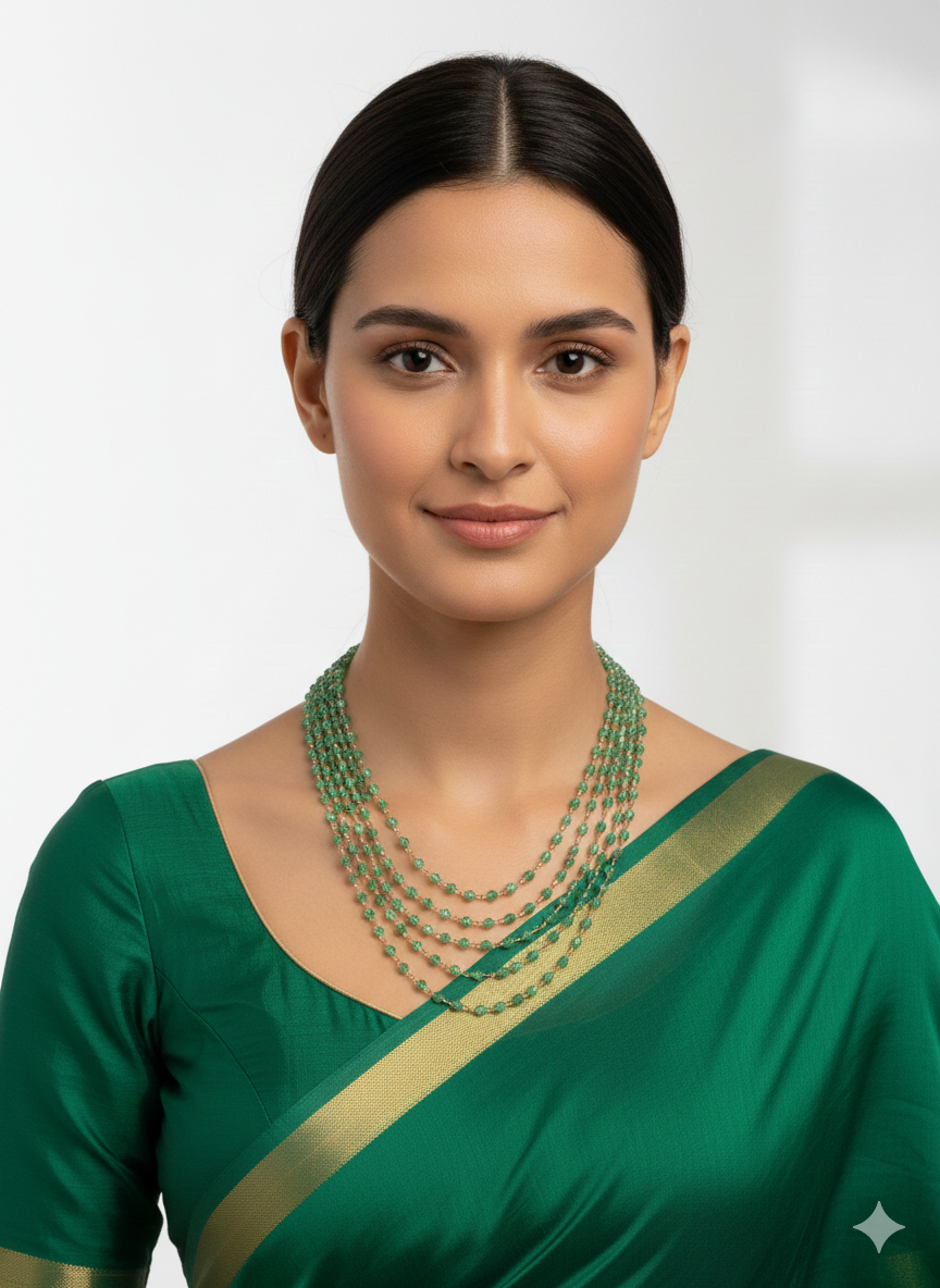 Emerald Mist Multi-Strand Necklace - Image 2