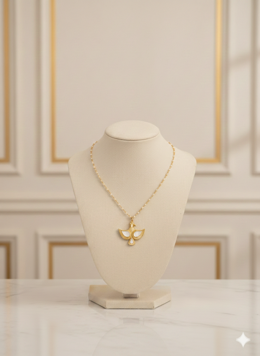 Heritage Navratna Style Necklace Set - Image 3