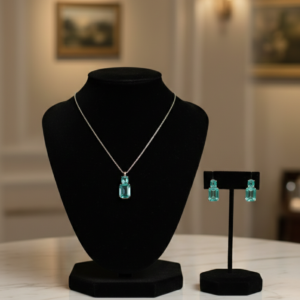 Emerald Cut Aquamarine Set