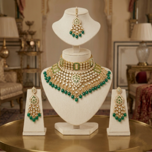 Emerald Royale Kundan Bridal Choker Set