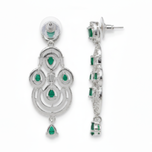 Emerald Aura Chandelier Earrings