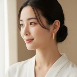 Gold Huggie Hoop Earrings