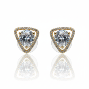 Trillion-Cut Stud Earrings