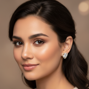 Trillion-Cut Stud Earrings