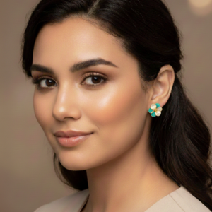 Enamel Floral Pavé Studs