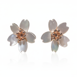 Enamel Floral Pavé Studs