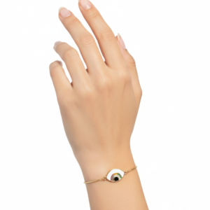 Gold Multicolor Evil Eye Adjustable Bracelet