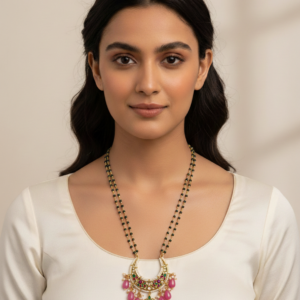Contemporary Crescent Mangalsutra Necklace