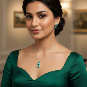 Emerald Cut Aquamarine Set