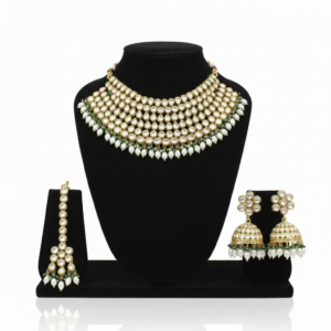 Emerald Veil Kundan Bridal Statement Necklace