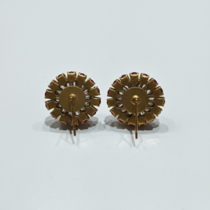 Ruby Radiance Bloom Earrings