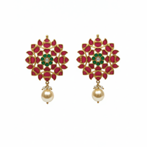 Heritage Bloom with Ruby, Emerald & Pearl Grace