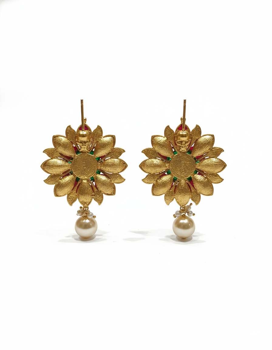 Heritage Bloom with Ruby, Emerald & Pearl Grace - Image 4