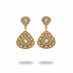 Graceful Teardrops in Polki Diamond Splendour