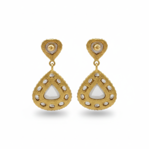 Graceful Teardrops in Polki Diamond Splendour
