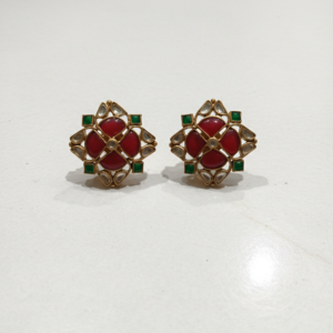 Royal Geometry in Ruby, Emerald & Polki