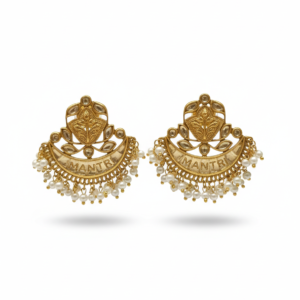 Mantri Heritage Jhumkas with Pearl Cascade
