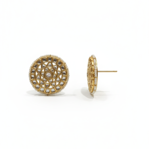 Celestial Mandala Kundan Studs with Pearl Perimeter