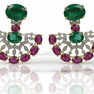Royal Emerald & Ruby Heritage Chandbalis