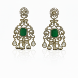 Vintage Lace Pearl & Coral Scroll Drops