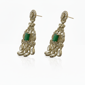 Vintage Lace Pearl & Coral Scroll Drops