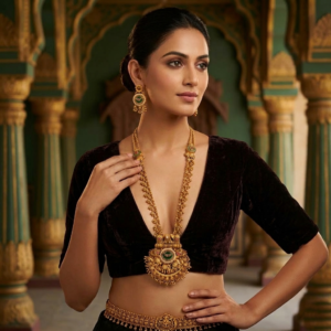 Heritage Lakshmi Temple Gold Haram Set