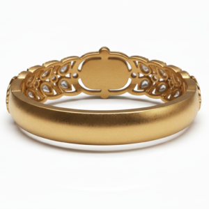 Lustrous White Enamel & Gold Radiant Studs