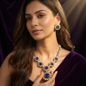 The Amethyst Blossom Polki Choker Set