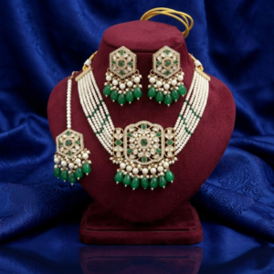 Maharani Emerald & Pearl Choker Bridal Ensemble