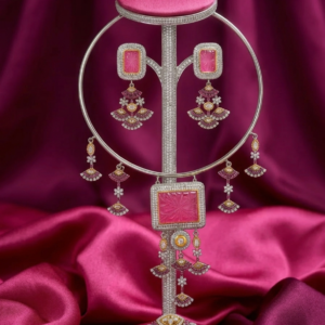 The Fuchsia Bloom Geometric Charm Set