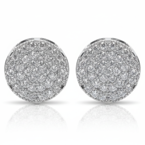 Dazzling Full Pavé Round Cluster Stud Earrings